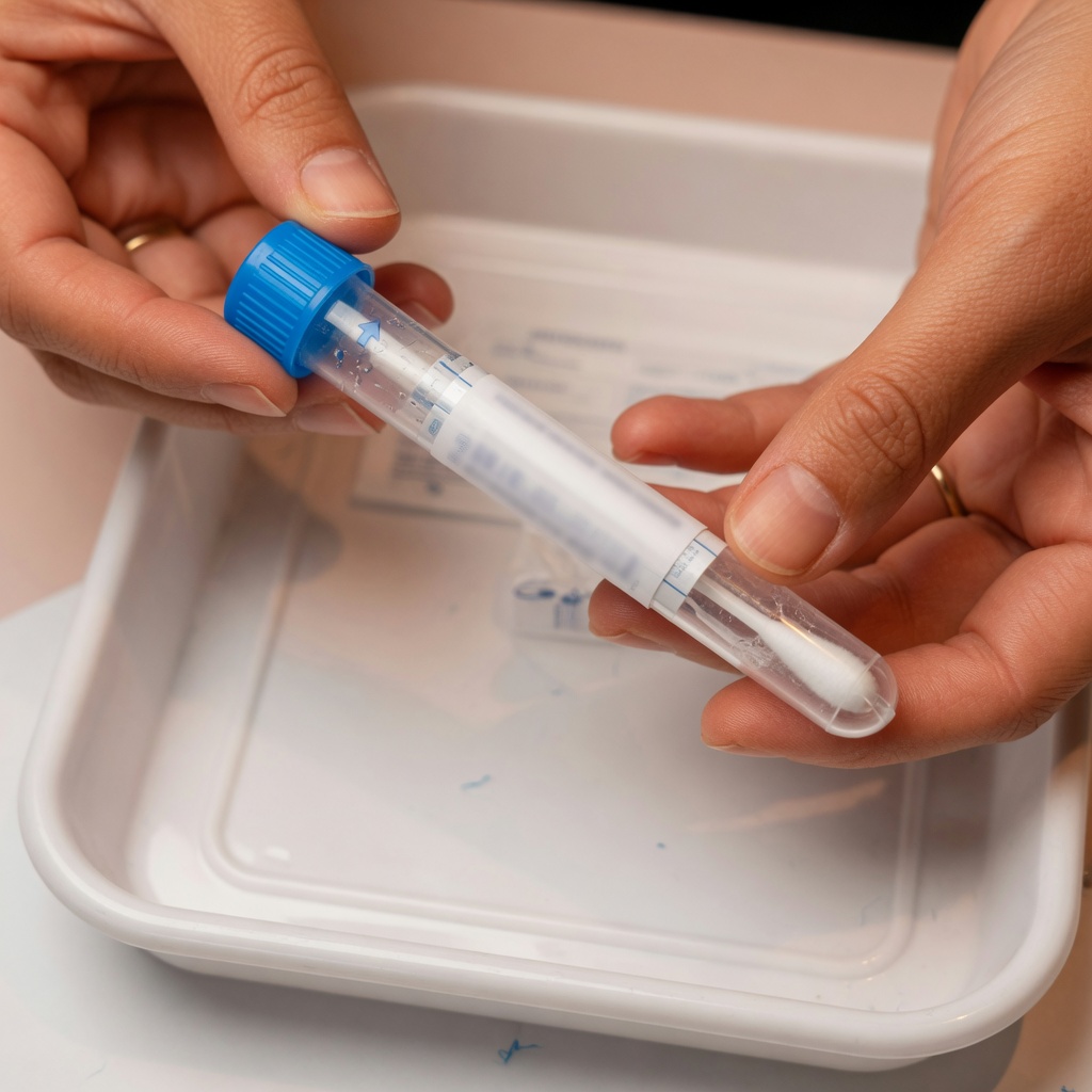 Buccal swab from the kit